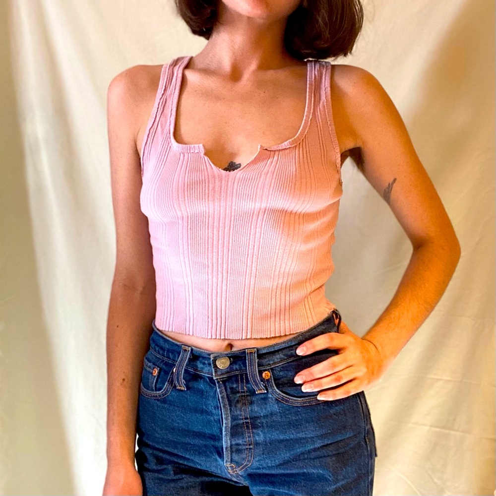 BDG Pink Cropped Tank